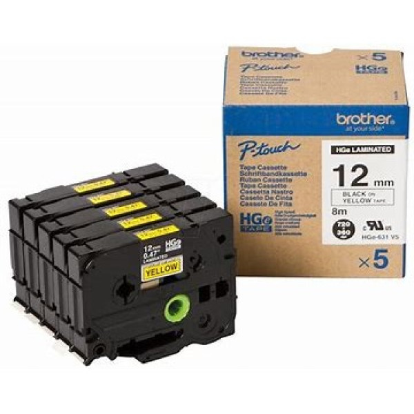 CINTA NEGRA S/AMARILLO 5UD 12X8