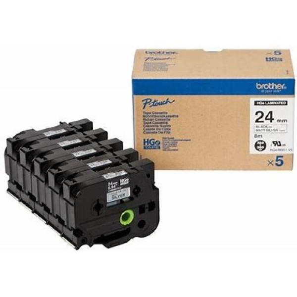 CINTA NEGRA S/PLATA 5UD 24X8