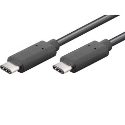 Cable USB-C 3.1 Macho - USB-C 3.1 Macho 2,0m. negro SuperSpeed 5Gbit/s + carga
