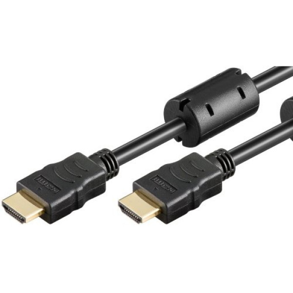 MicroConnect HDMI 19M - HDMI 19M - 15m. 1920x1200, HighSpeed E, conectores oro con ferrita