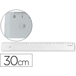 Regla Q-CONNET plastico trasparente 30 cm.