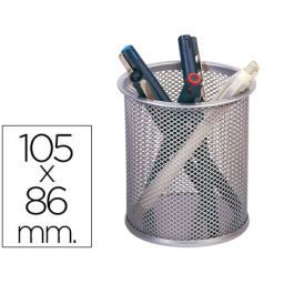 Cubilete portalapices Q-CONNECT metal redondo plat