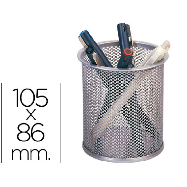 Cubilete portalapices Q-CONNECT metal redondo plat