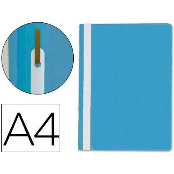 Carpeta dossier Q-CONNECT DIN A4 con fastener de plástico, color azul