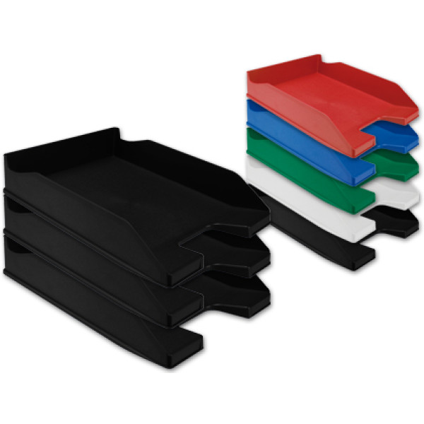 Bandeja sobremesa plástico Q-CONNECT negro opaco