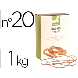 Caja gomas elásticas Q-CONNECT nº 20  1 Kg.