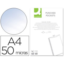 Funda multitaladro Q-CONNECT DIN A4 50 micras  11 taladros