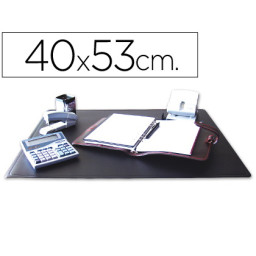 Vade sobremesa Q-CONNECT negro 40x53cm material PVC antiestático y antideslizante (32646)