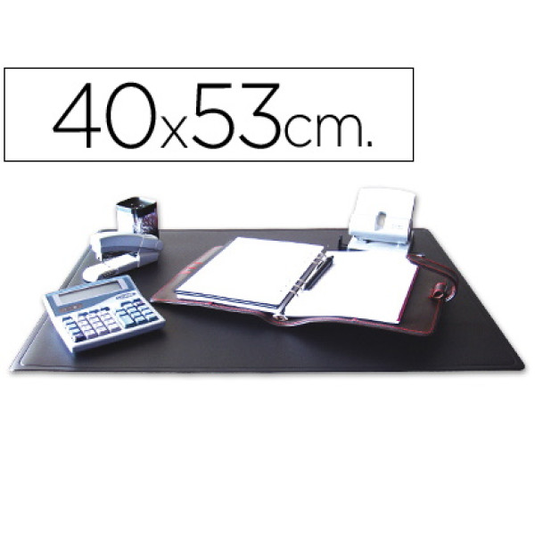 Vade sobremesa Q-CONNECT negro 40x53cm material PVC antiestático y antideslizante (32646)