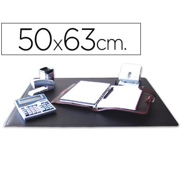 Vade sobremesa Q-CONNECT negro 50x63cm material PVC antiestático y antideslizante (32647)