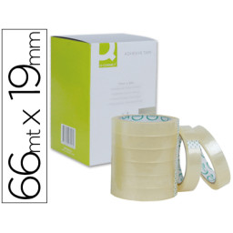 Cinta adhesiva Q-CONNECT 66 mt x 19 mm transparente