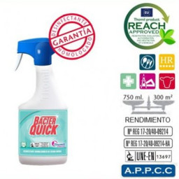 BACTERQUICK desinfectante hidroalcohólico en spray de 750ml para superficies, de secado rápido