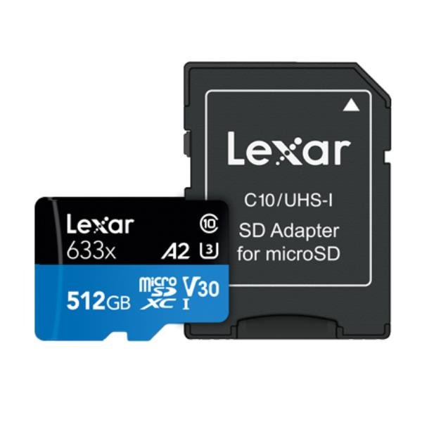 MICROSD 512GB C10 U3 633X 100R 70W