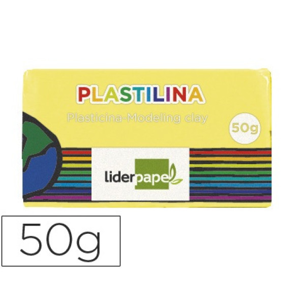 Plastilina LIDERPAPEL amarillo claro pequeño