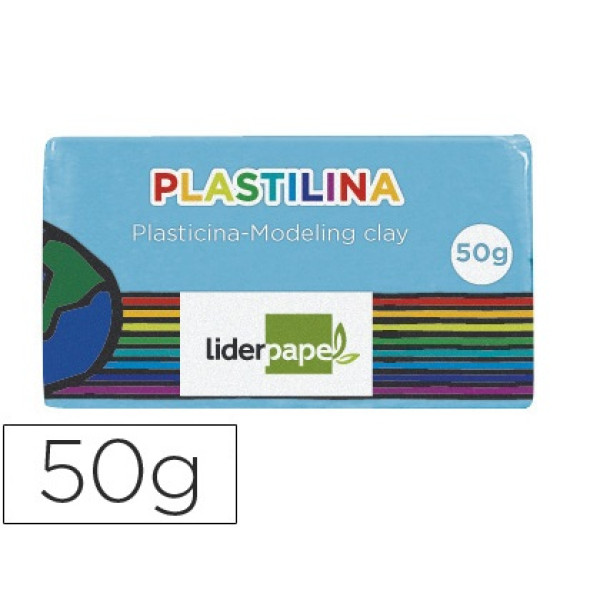 Plastilina LIDERPAPEL azul claro pequeño