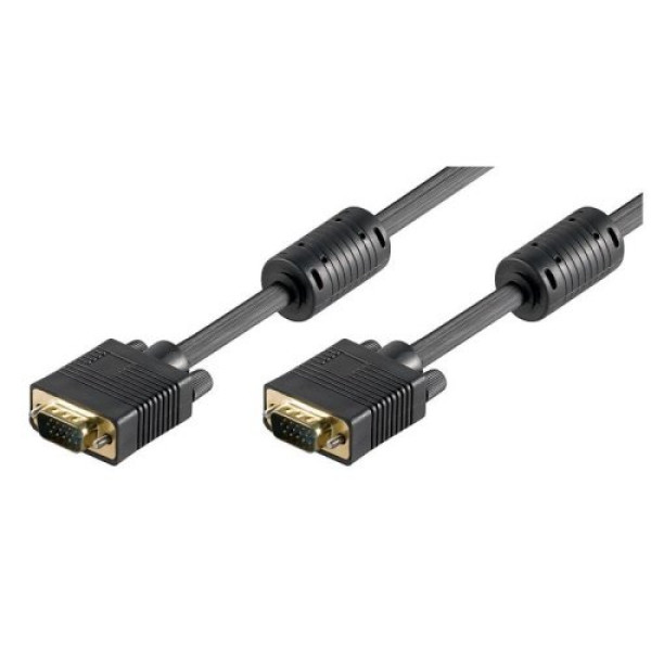 MicroConnect SVGA HD15 M-M 2m. negro DoubleShielded Black