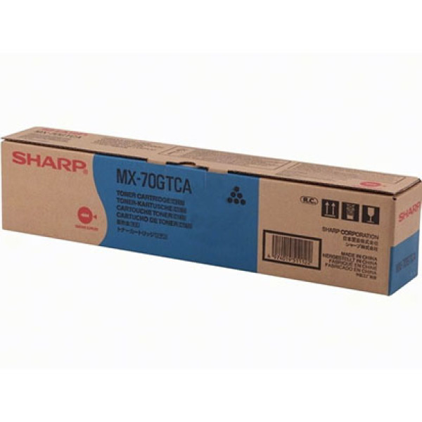 Toner SHARP MX70GTCA:  MX5500 cian 32.000p.