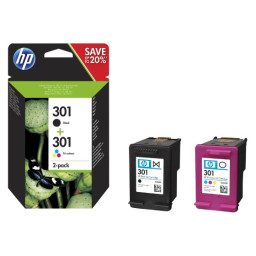 HP 301 COMBO 2-PACK BLACK-TRICOLOR