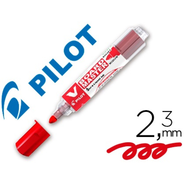 Rotulador PILOT Vboard Master 2.3mm. Rojo Para pizarra blanca Rotulador PILOT Vboard Master 2.3mm. Rojo Para pizarra blanca