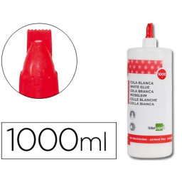 Pegamento cola LIDERPAPEL 1000ml blanca lavable