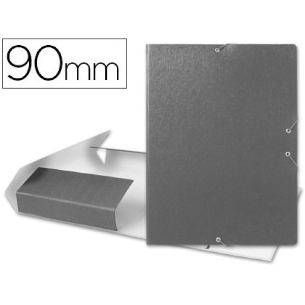 Carpeta proyectos LIDERPAPEL Folio gris carton entrecolado lomo 90 mm Carpeta proyectos LIDERPAPEL Folio gris carton entrecolado lomo 90 mm