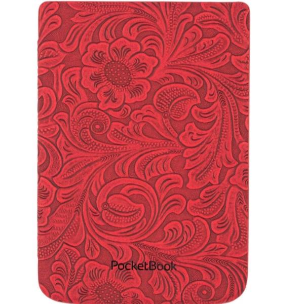 POCKETBOOK COVER PU RED FLOWER