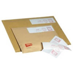 Etiq.autoadh.blanca APLI 163x45 500u para franqueadora en caja