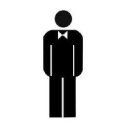 Etiq.APLI lavabo caballeros 114x114mm en vinilo