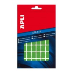 Etiq.APLI-8 12x18mm 448un. 8h fondo verde escritura manual