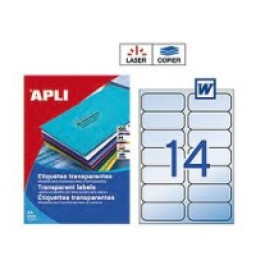 Etiq.APLI poliéster transl.99,1x38,1 20h x 14