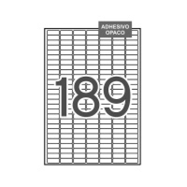 Etiqueta APLI 25,4 x 10mm opaca 3780u. 20A4 (¡no transparentan nada!)