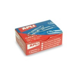 100 Clips APLI Nº1,5 niquelado 26mm