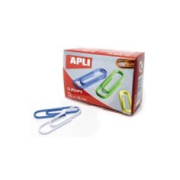 100 Clips APLI Nº2 colores 32mm surtido