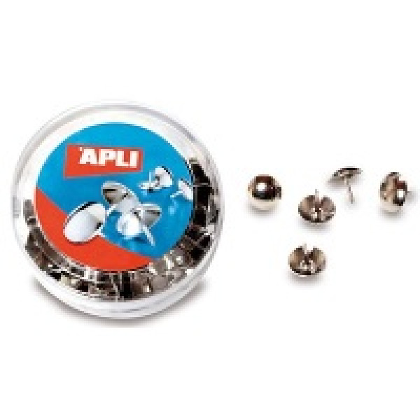 50 Chinchetas APLI niqueladas