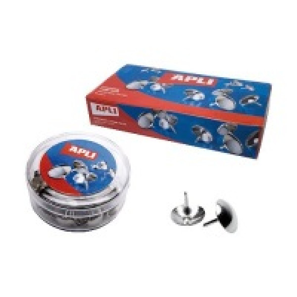 100 Chinchetas APLI niqueladas