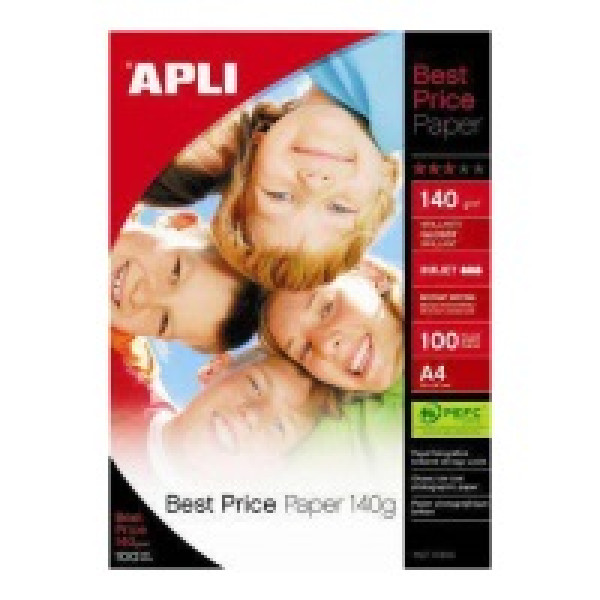 Papel APLI Glossy Everyday 100h 10x15 180g, inkjet brillante