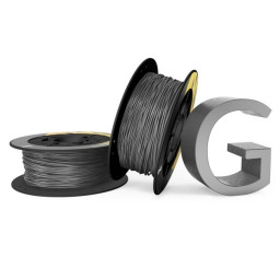 3D filament PLA 1,75mm 1Kg - grey (gris) Poly-Lactic Acid (PLA), 195mm x 85mm
