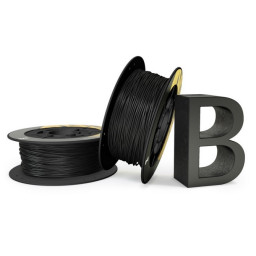 3D filament PLA 1,75mm 1Kg - black (negro) Poly-Lactic Acid (PLA), 195mm x 85mm
