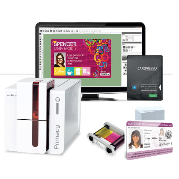 Impr.tarj.ID EVOLIS Primacy Duplex Go Pack Impr.+ribbon YMCKO+100tarj.PVC+SoftwareXS Impr.tarj.ID EVOLIS Primacy Duplex Go Pack Impr.+ribbon YMCKO+100tarj.PVC+SoftwareXS