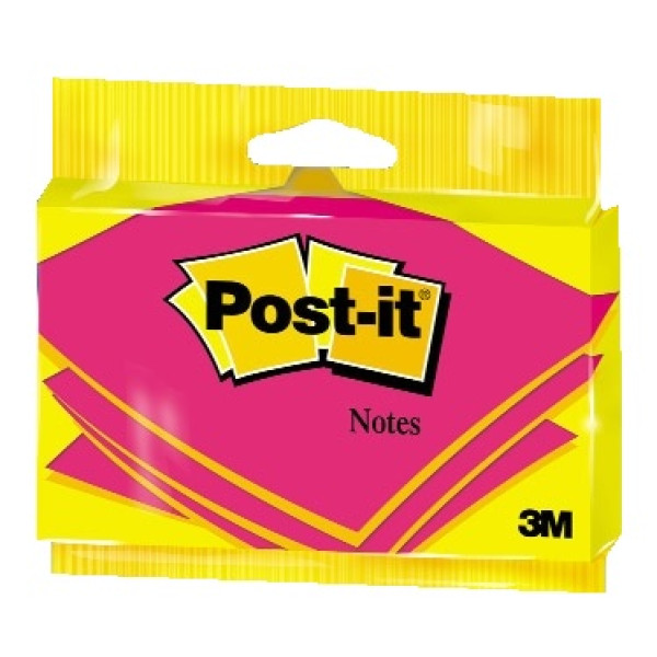 Bloc notas POST-IT 76x127mm rosa neón envase blister *