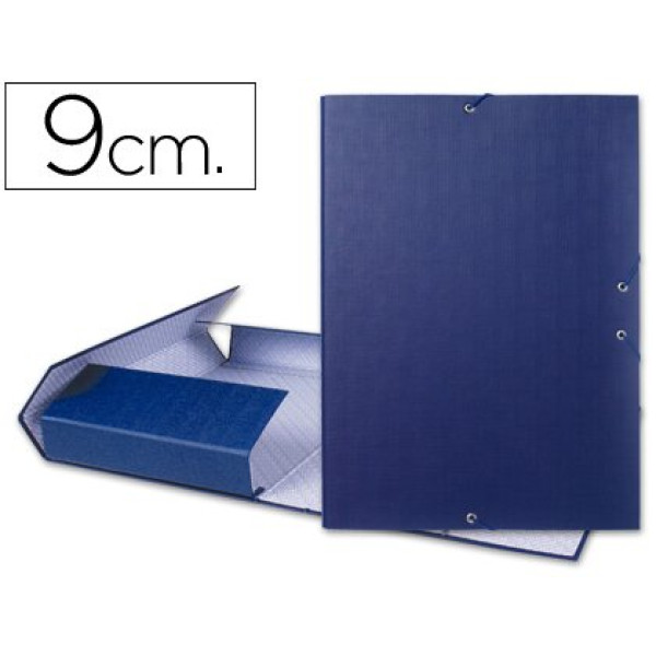 Carpeta proyectos LIDERPAPEL Folio azul carton entrecolado lomo 90 mm Carpeta proyectos LIDERPAPEL Folio azul carton entrecolado lomo 90 mm