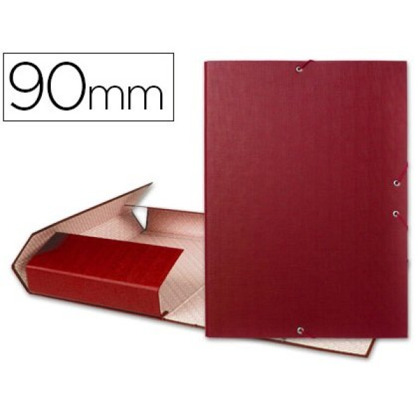 Carpeta proyectos LIDERPAPEL Folio roja carton entrecolado lomo 90 mm Carpeta proyectos LIDERPAPEL Folio roja carton entrecolado lomo 90 mm