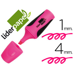 Rotulador LIDERPAPEL fluorescente rosa Mini