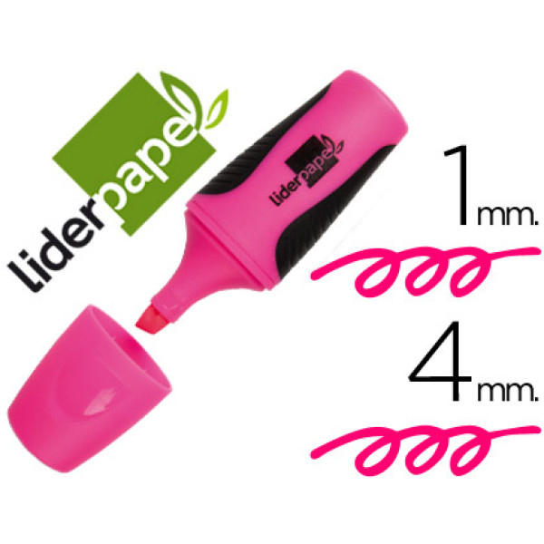 Rotulador LIDERPAPEL fluorescente rosa Mini