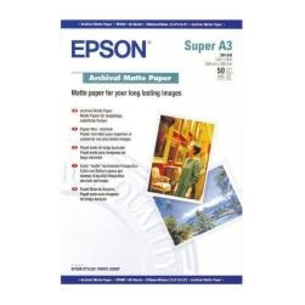 Papel EPSON Mate l/durac.50A3+ 192g.