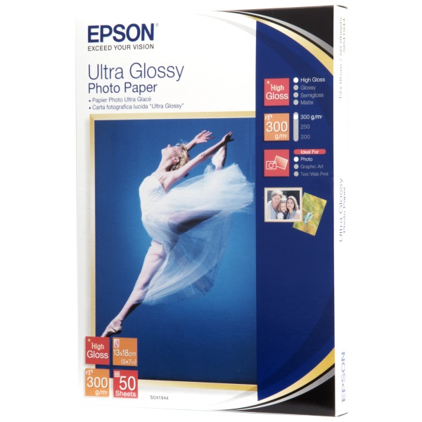 Ultra Glossy Photo paper EPSON 50h 10x15cm 300g. High Gloss