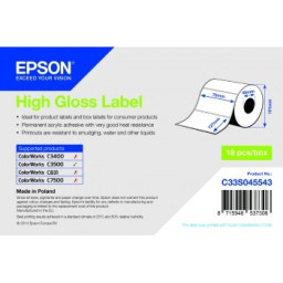 Rollo etiquetas EPSON High Gloss Label ColorWorks C3400 C3500 C831 C7500 - 51mm x 33m. (continua)