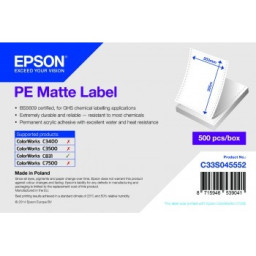 EPSON PE Matte Label continuo zigzag 500etiq. 203x305mm ColorWorks C3400 C3500 C831 M831