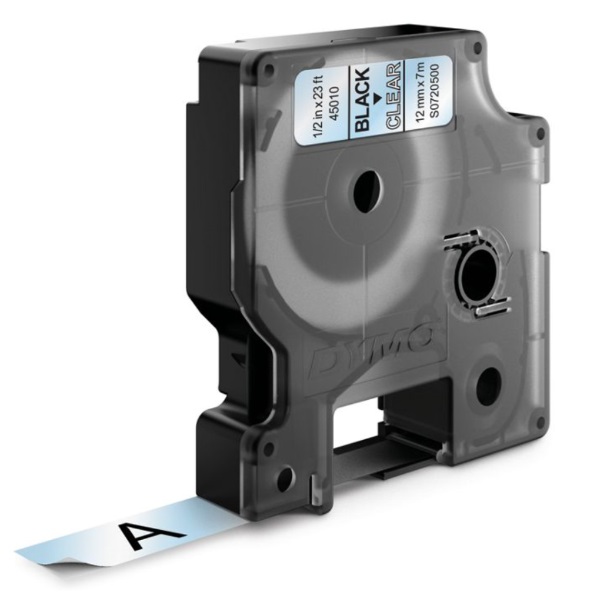 D1 - CINTAS DYMO 12MMX7M NEG/TRANS