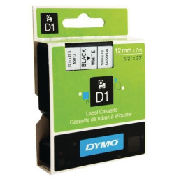 D1 - CINTAS DYMO 12MMX7M NEG/BLANC